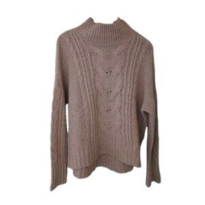 360 Cashmere Alexia Cable Knit Turtleneck Sweater